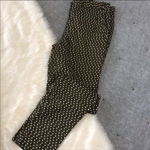 Zara basics geometric print cropped trousers women's ankle length sz.4
